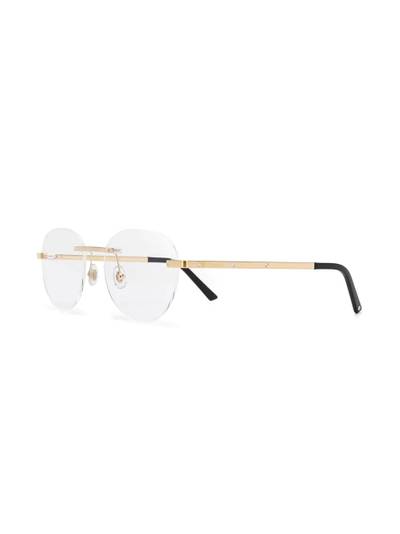 Cartier rimless round shaped glasses outlook