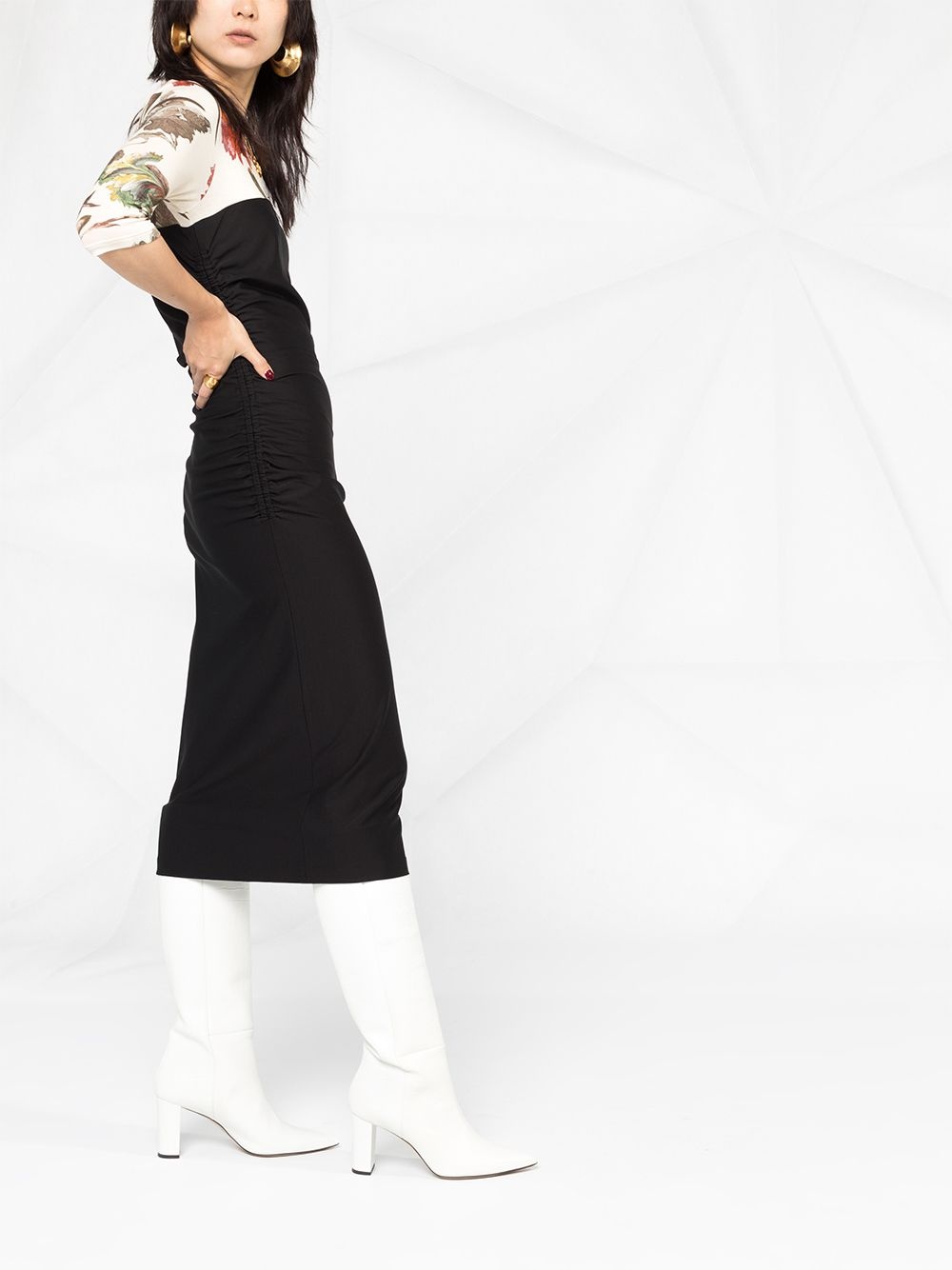 two-layer midi dress - 4