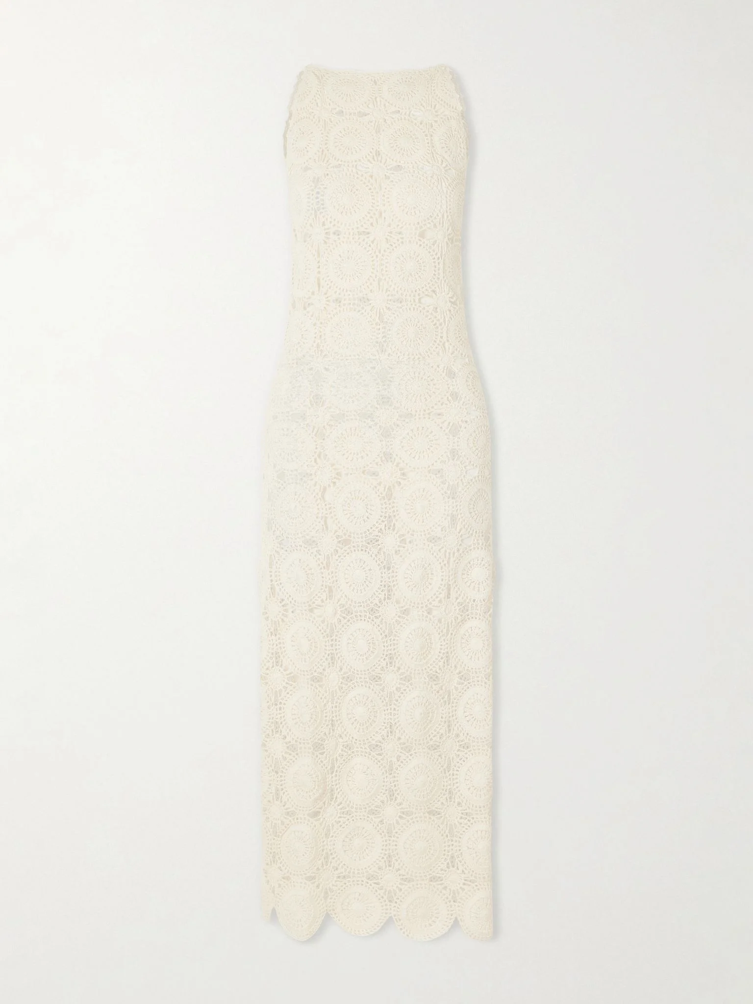 Siula crocheted cotton halterneck maxi dress Ivory - 1