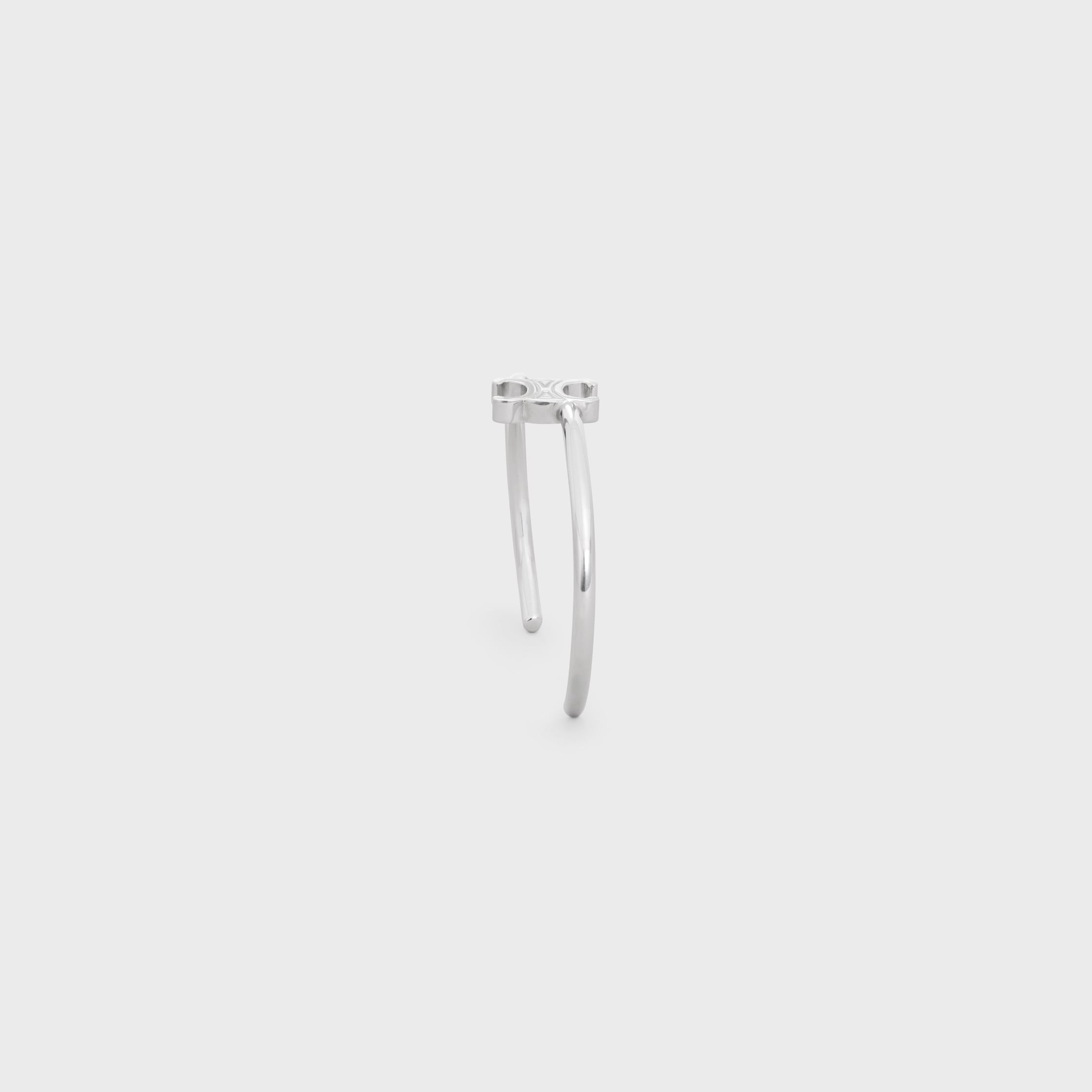 Triomphe Asymmetric Cuff in Brass with Rhodium Finish - 3