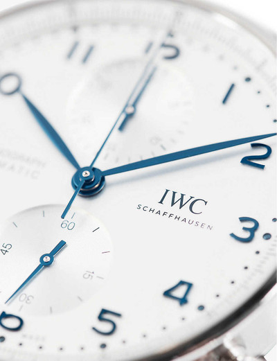 IWC Schaffhausen IW371605 Portugieser stainless-steel and leather automatic watch outlook