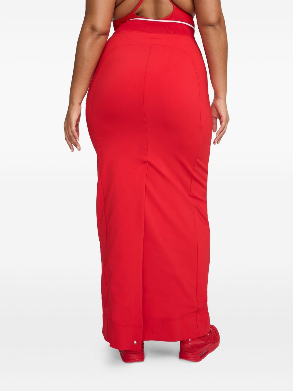 zip-front panelled maxi skirt - 3