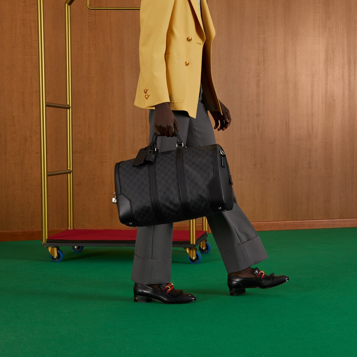 GG Black carry-on duffle - 4