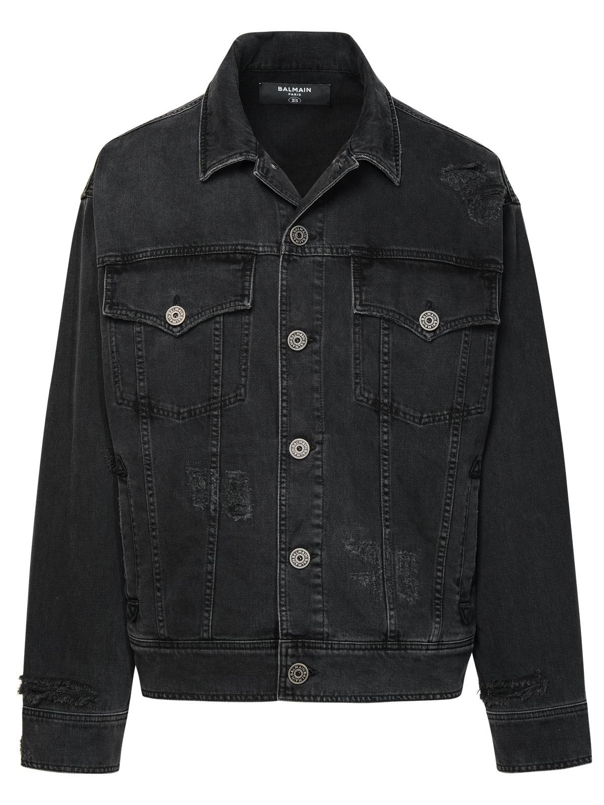 Balmain Black Cotton Jacket - 1