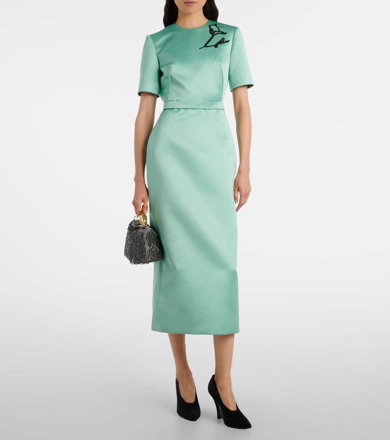 Erdem Floral belted duchesse satin midi dress outlook