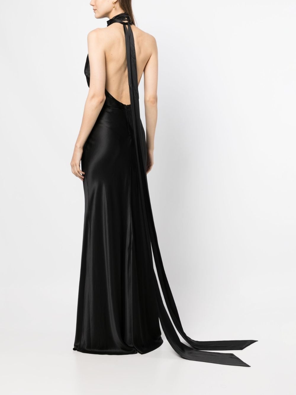 Audrey halterneck silk gown - 4