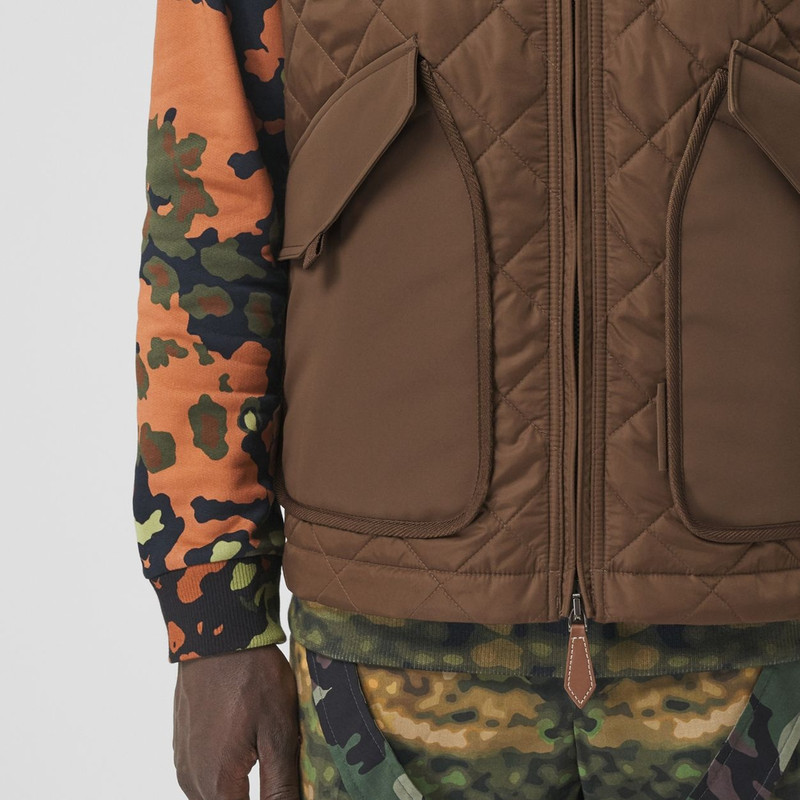 Detachable Hood Diamond Quilted Nylon Gilet 5