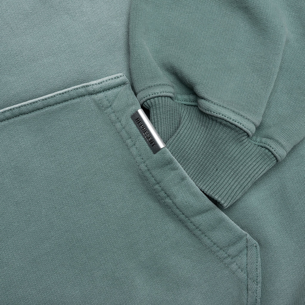 OWNERS CLUB SCRIPT HOODIE - VINTAGE GREEN - 4