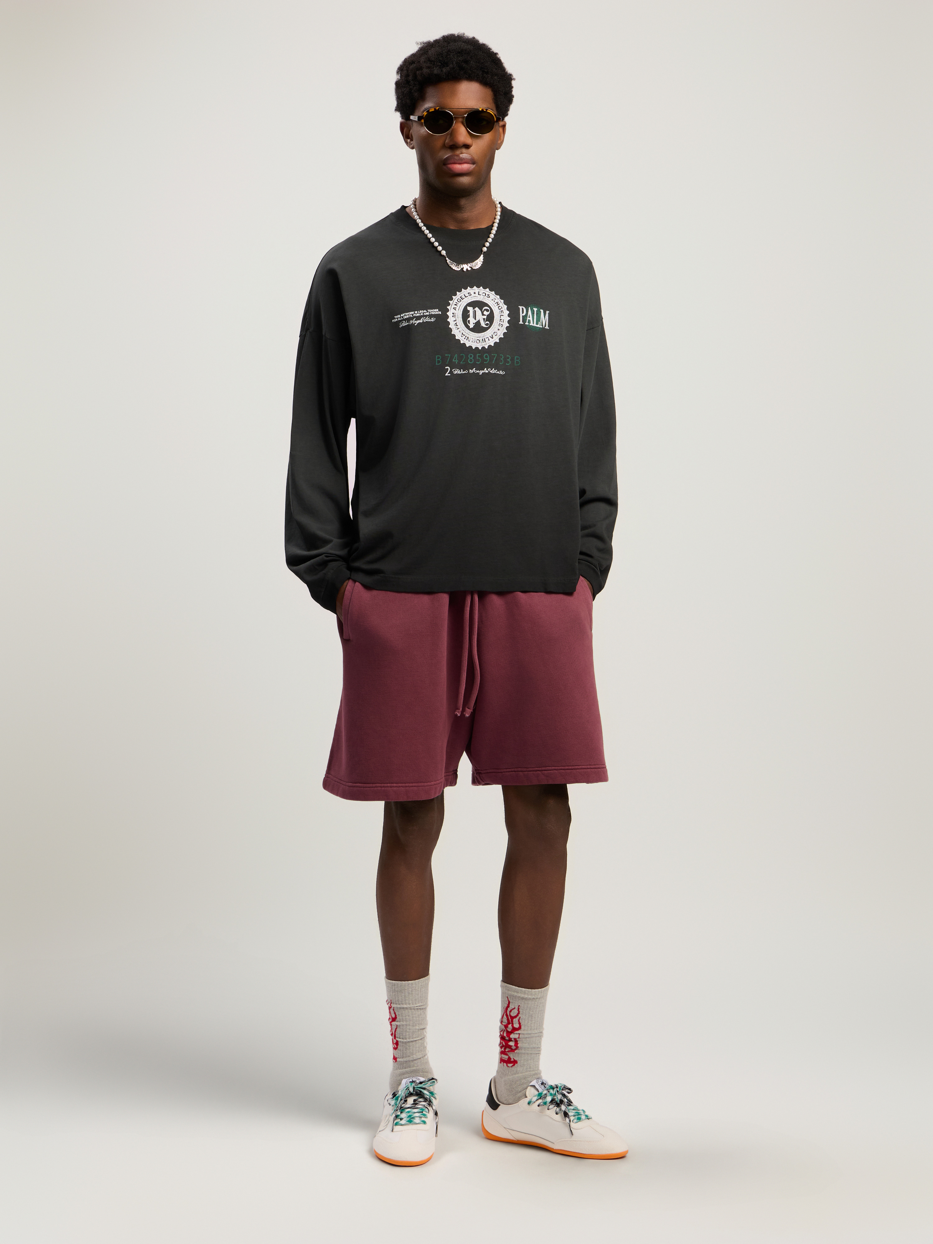 Dollar Graphic Long Sleeve T-Shirt - 2