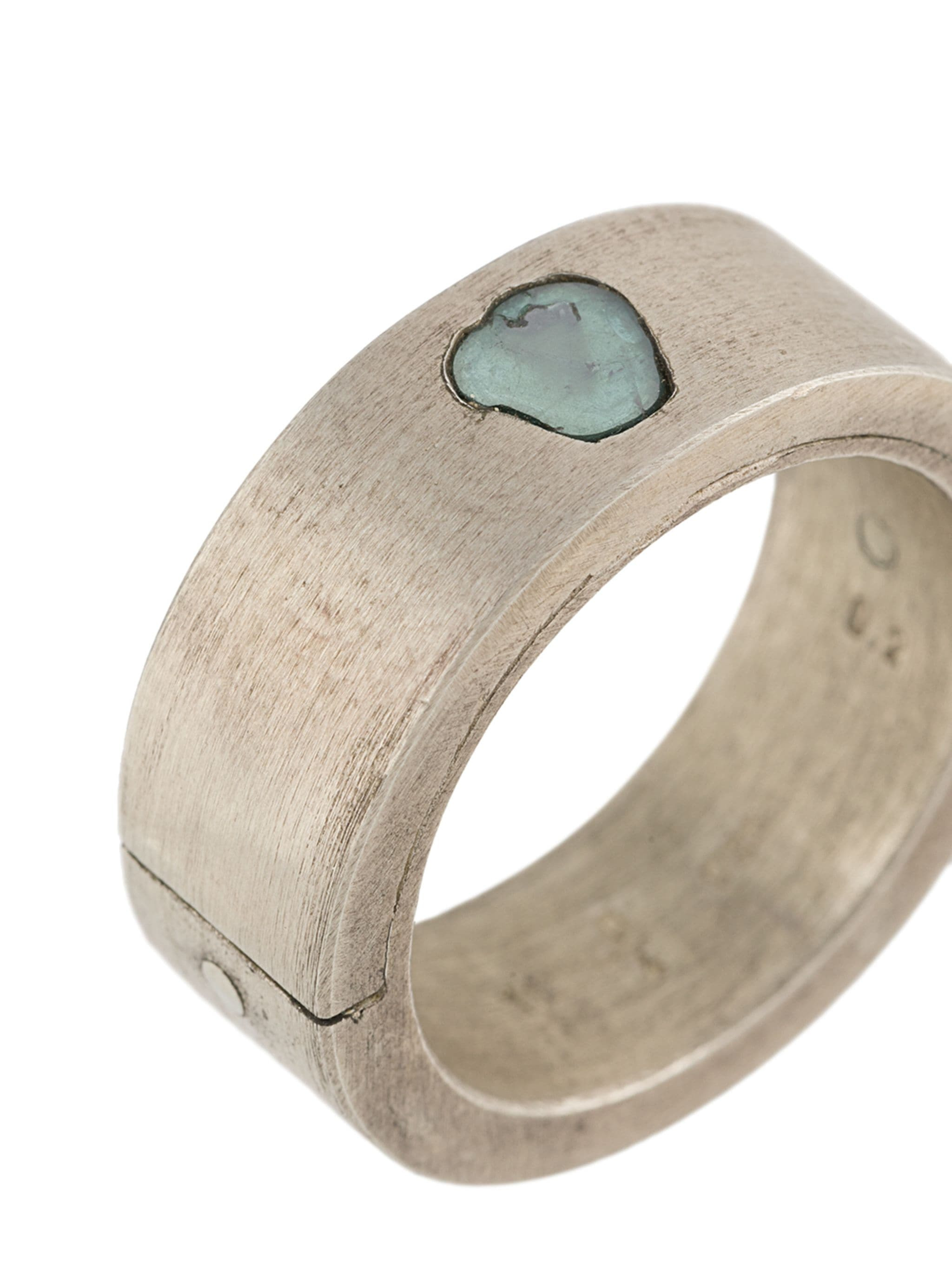 PARTS OF FOUR Sistema Ring (0.2 CT Blue Diamond Slab, 9mm, MA+BDIA) - 3
