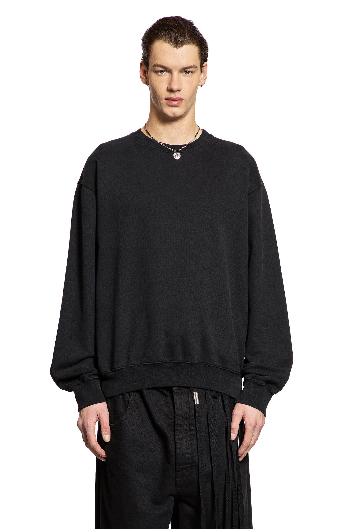 Print-Brushed-Sweatshirt - 1