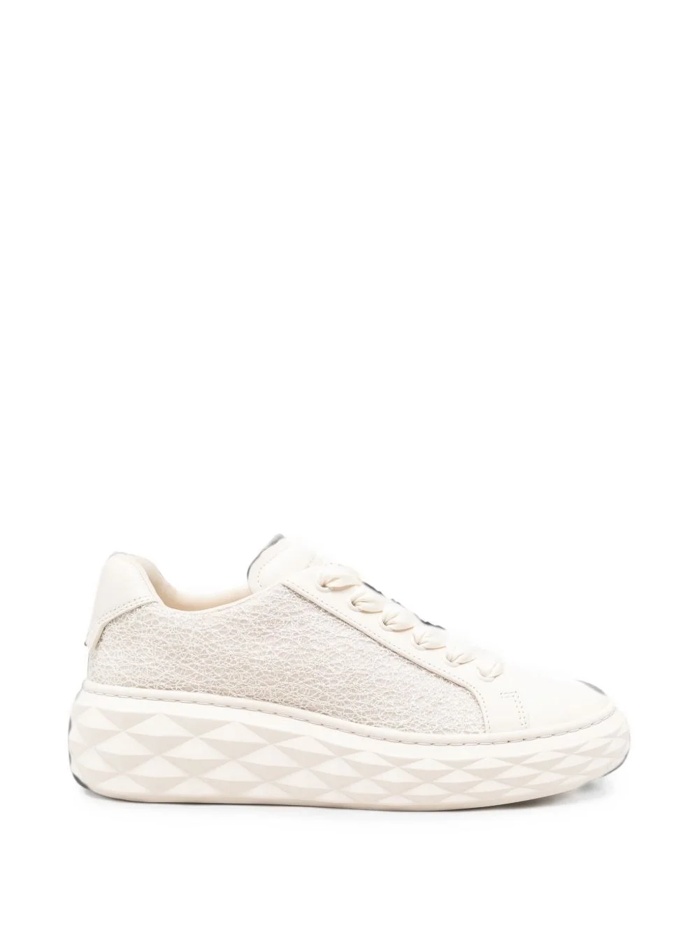 Diamond leather sneakers - 1