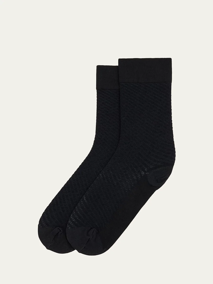 Merino Wool-Blend Dot Crew Socks - 1