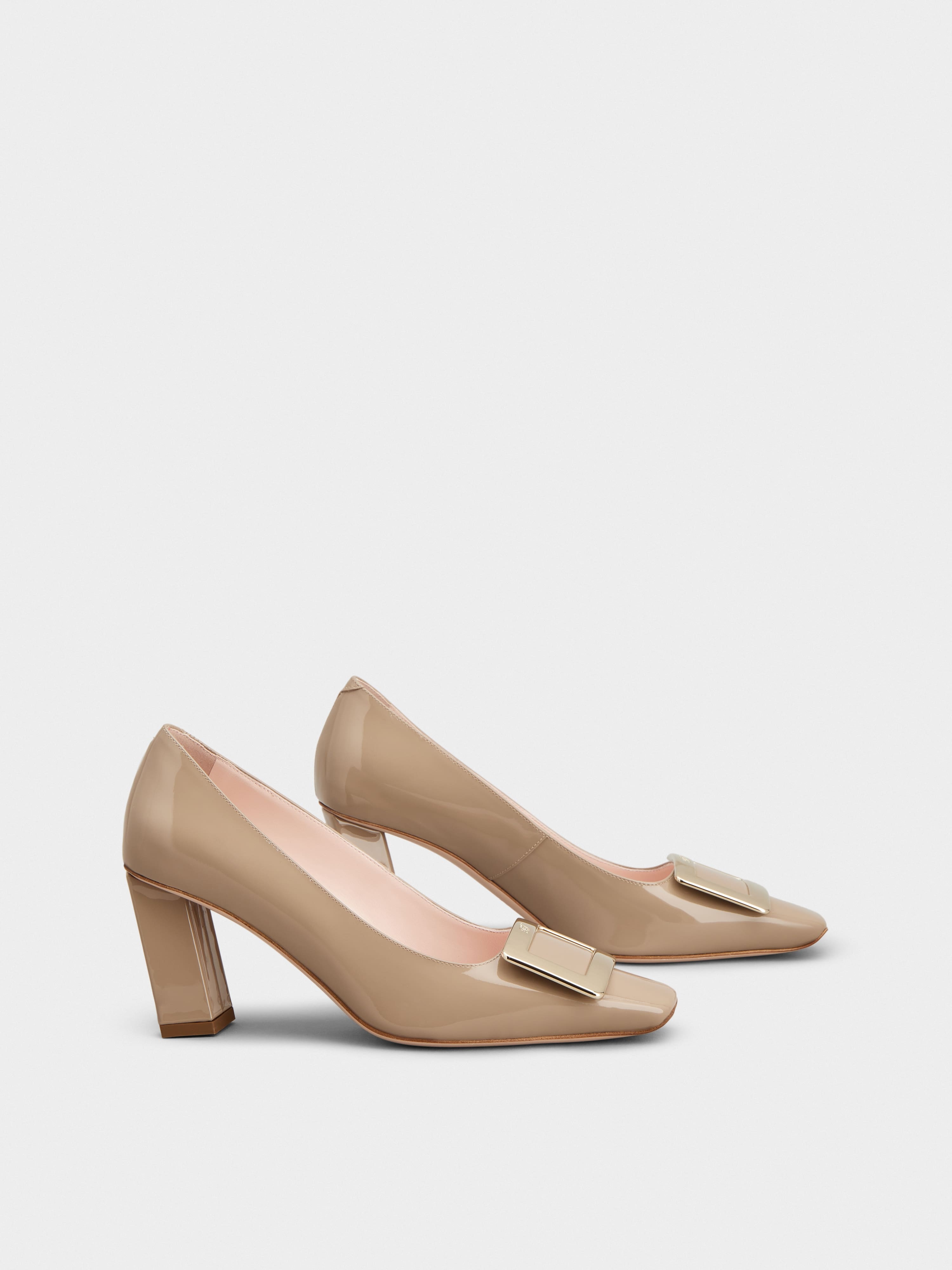 Belle Vivier Metal Buckle Pumps in Patent Leather - 2