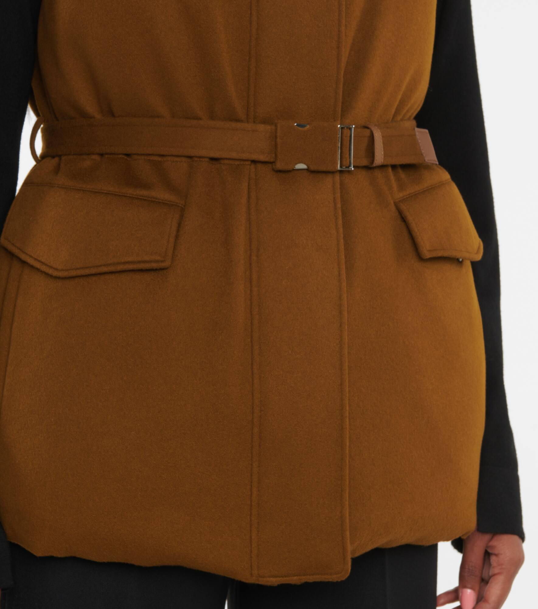 Laytin belted cashmere down vest - 5