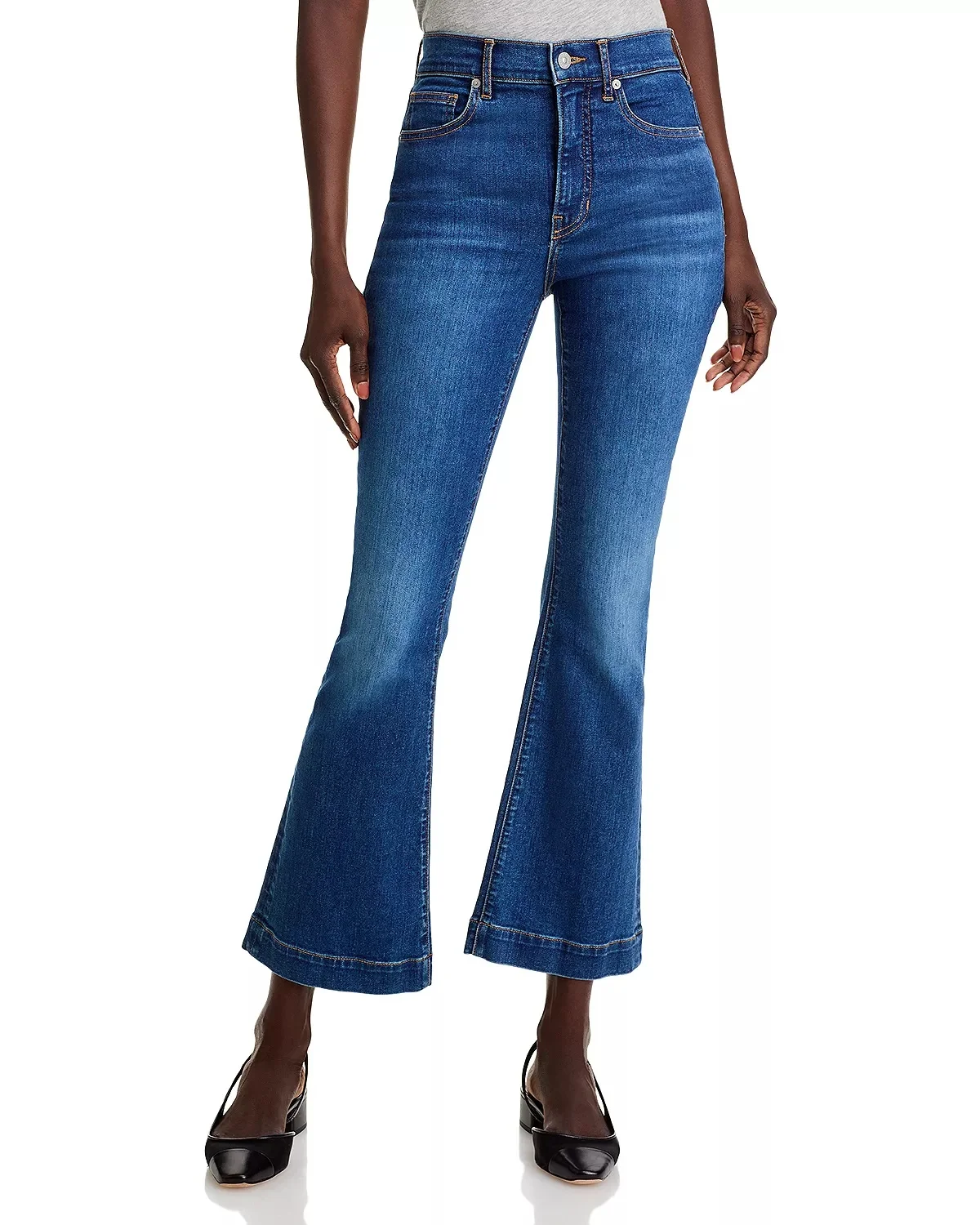Carson Kick Flare Jeans in Bright Blue - 1