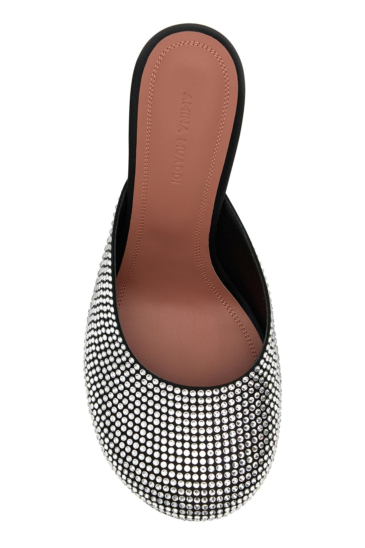 Embellished satin Iris mules - 4