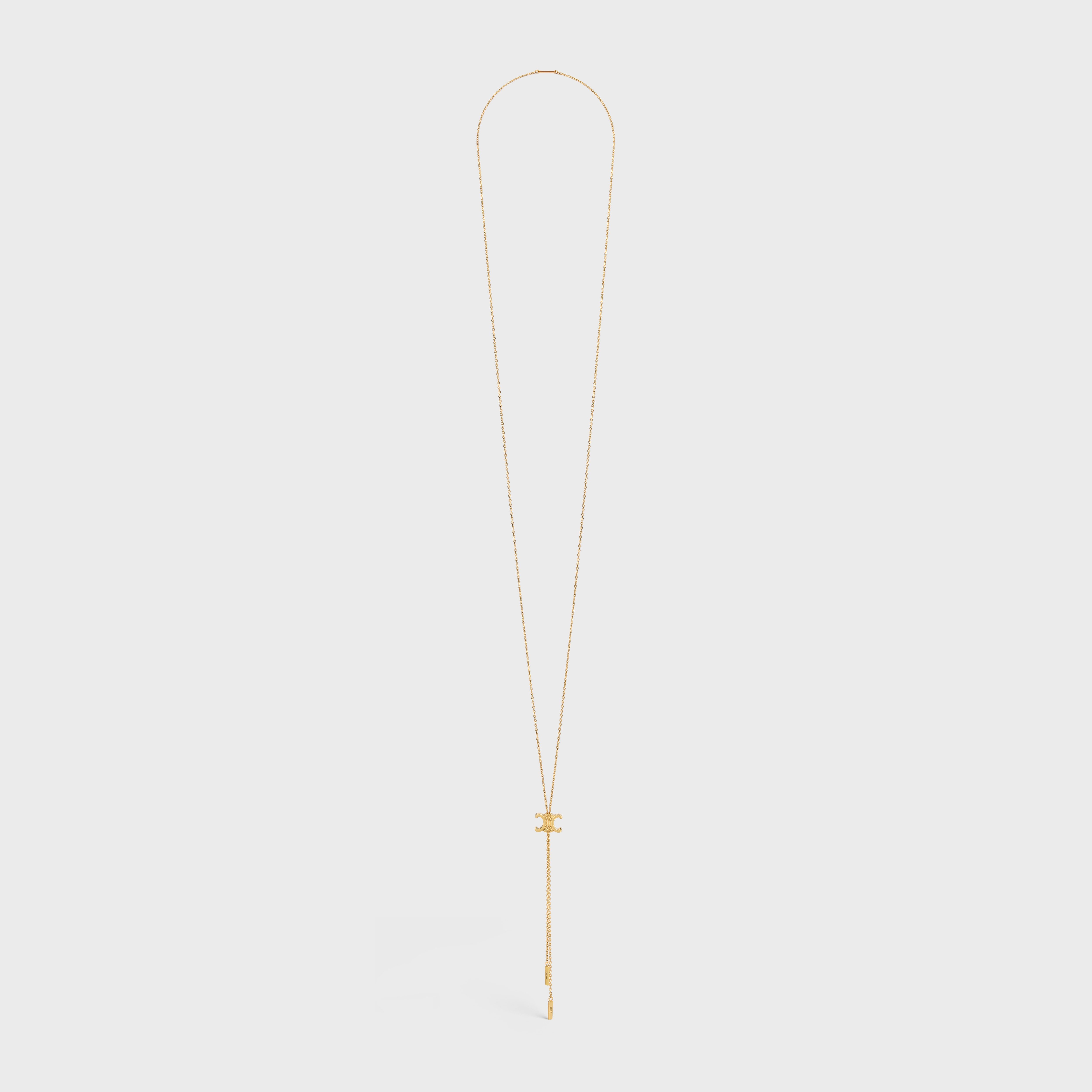 Triomphe Sliding Necklace in Brass with Gold Finish - 1