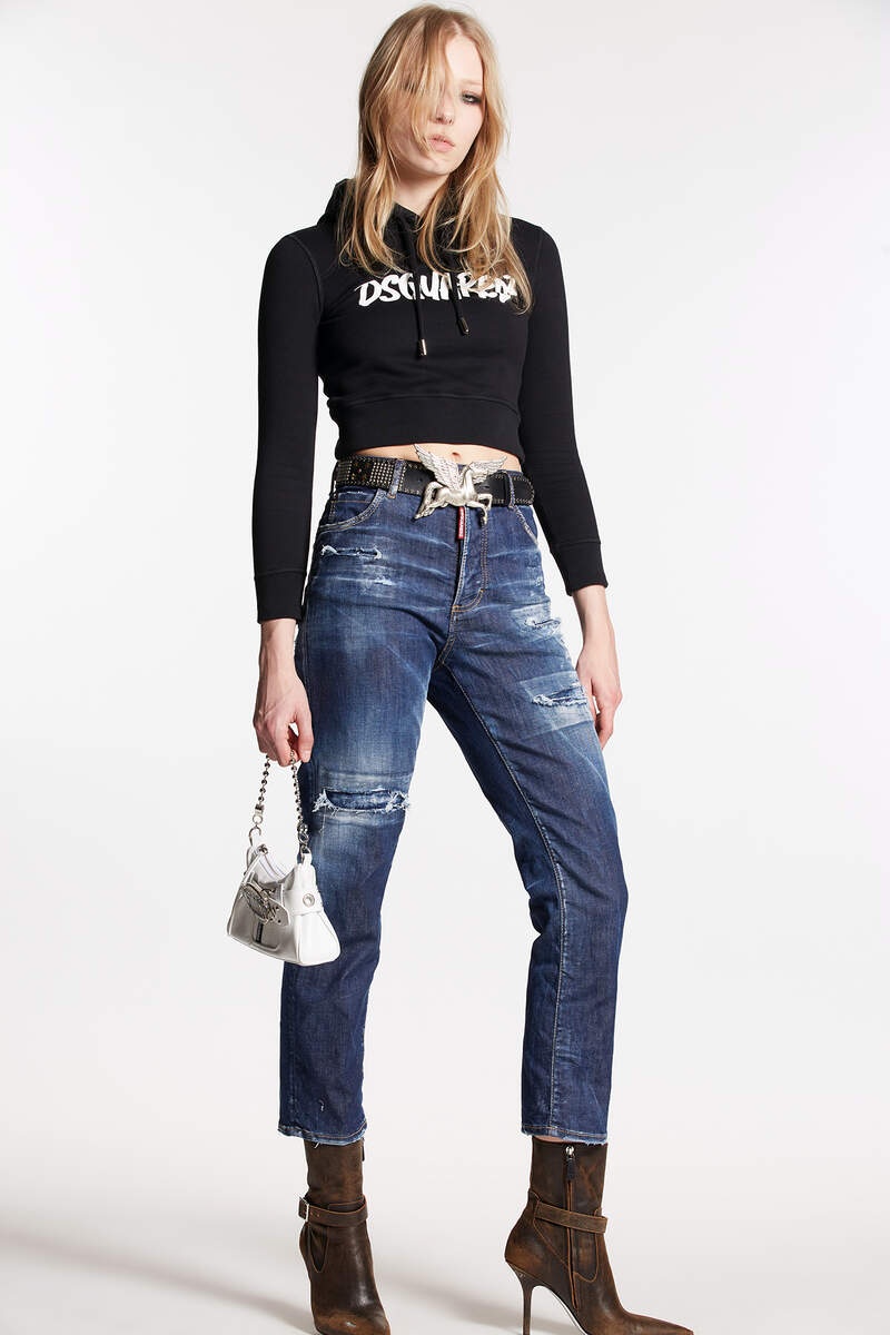 DARK RIPPED WASH BOSTON JEANS - 1