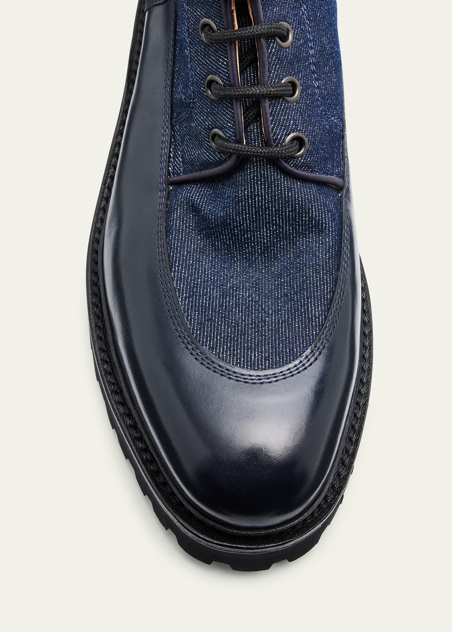 Men's Peak Denim and Leather Lace-Up Boots - 3