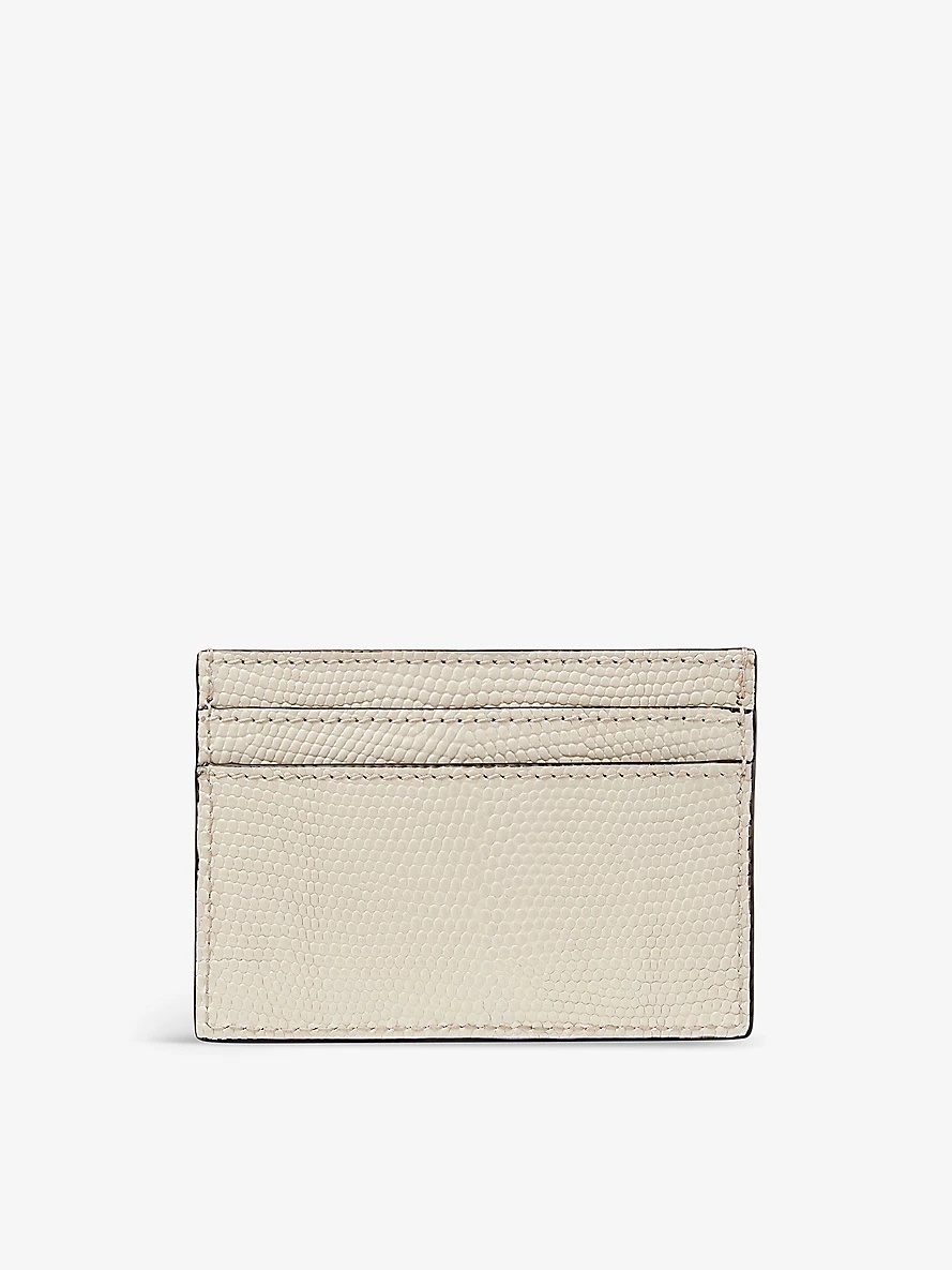 Umika croc-embossed leather cardholder - 3