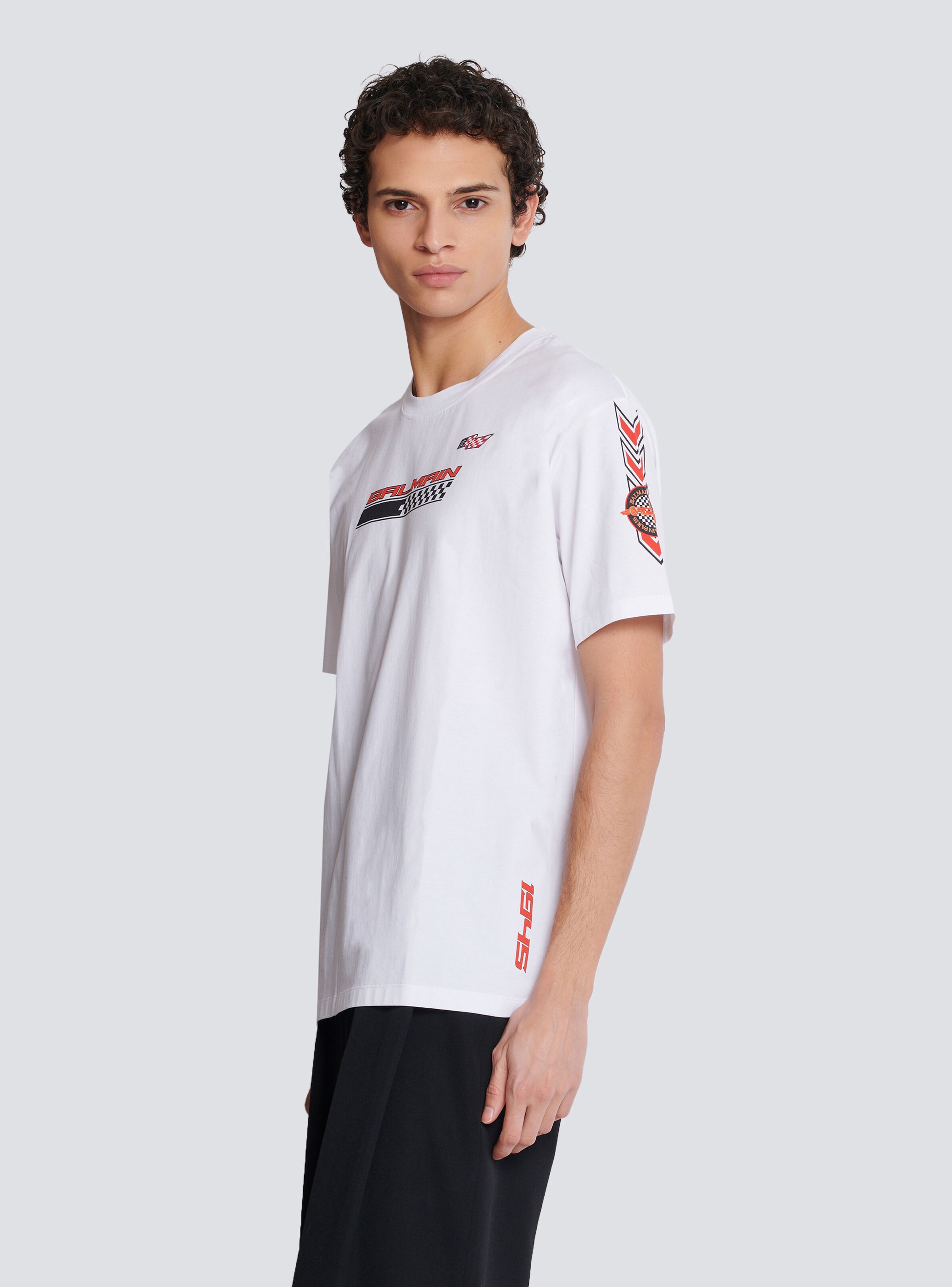 T-shirt with Balmain Racing print - 6