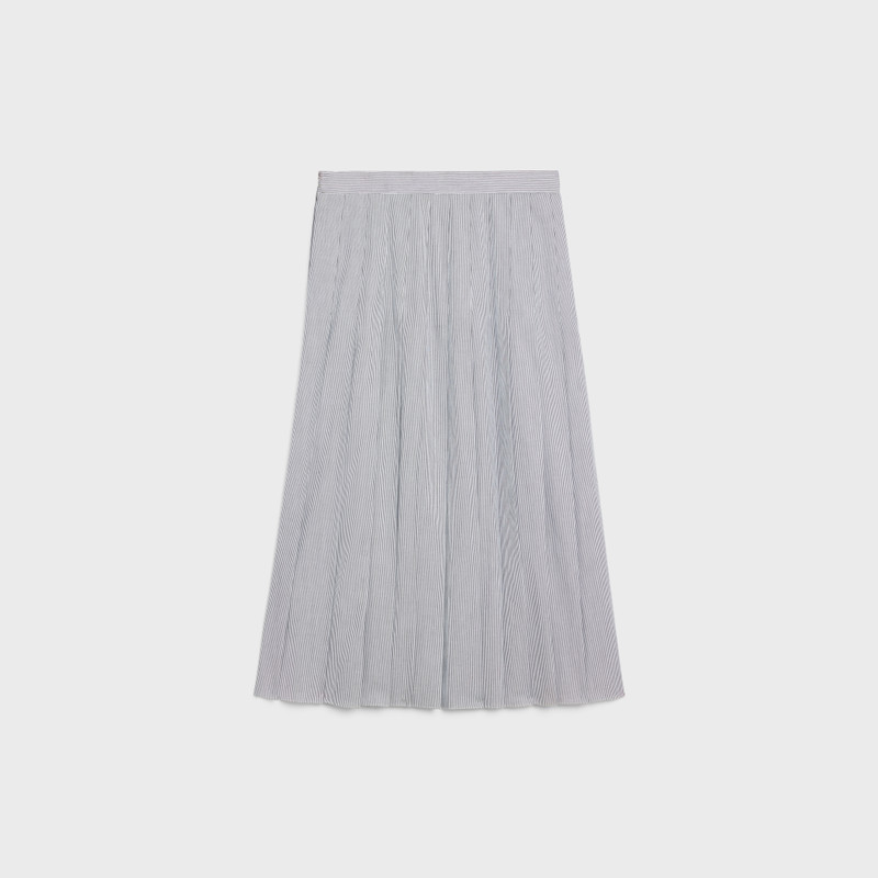 CELINE PAJAMA SKIRT IN SEERSUCKER COTTON outlook