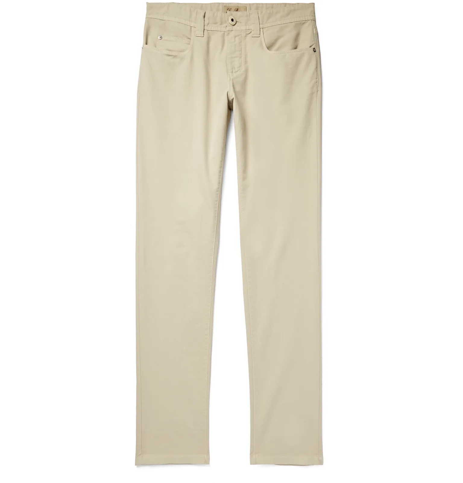 Slim-Fit Stretch-Cotton Trousers - 1