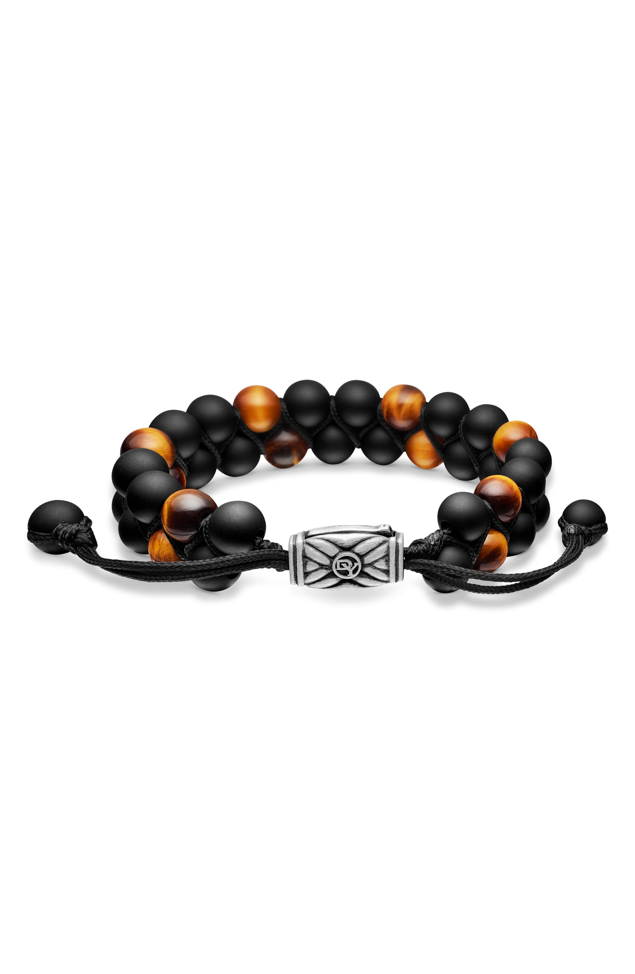 David Yurman Spiritual Beads Two Row Woven Bracelet, 8mm in Zdnublack Onyx at Nordstrom - 5