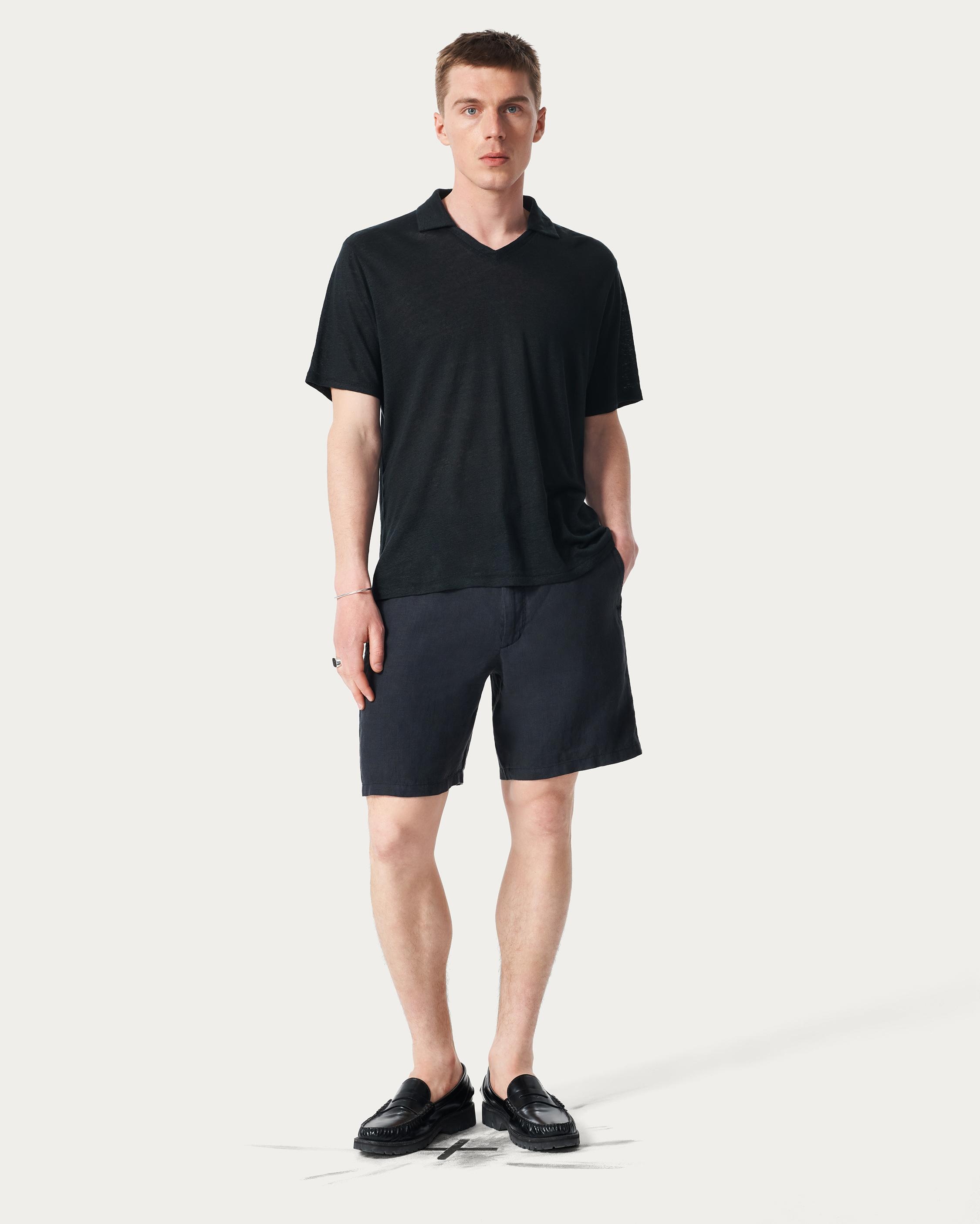 Linen Johnny Collar Polo - 3