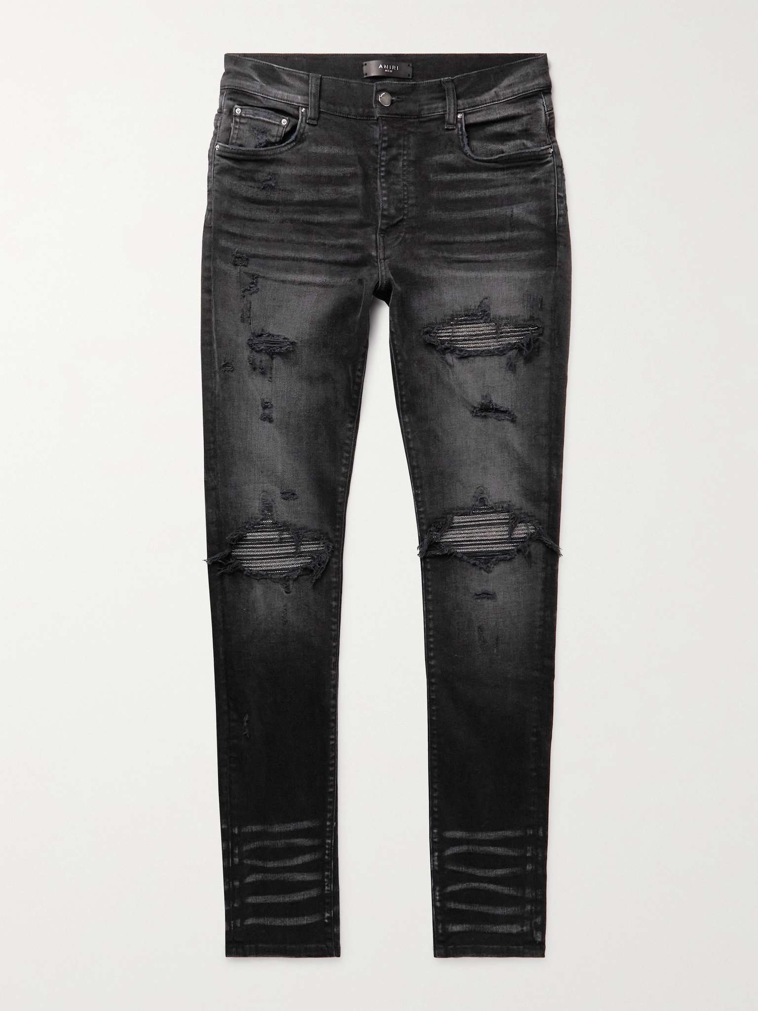 MX1 Skinny-Fit Distressed Stretch-Denim Jeans - 1