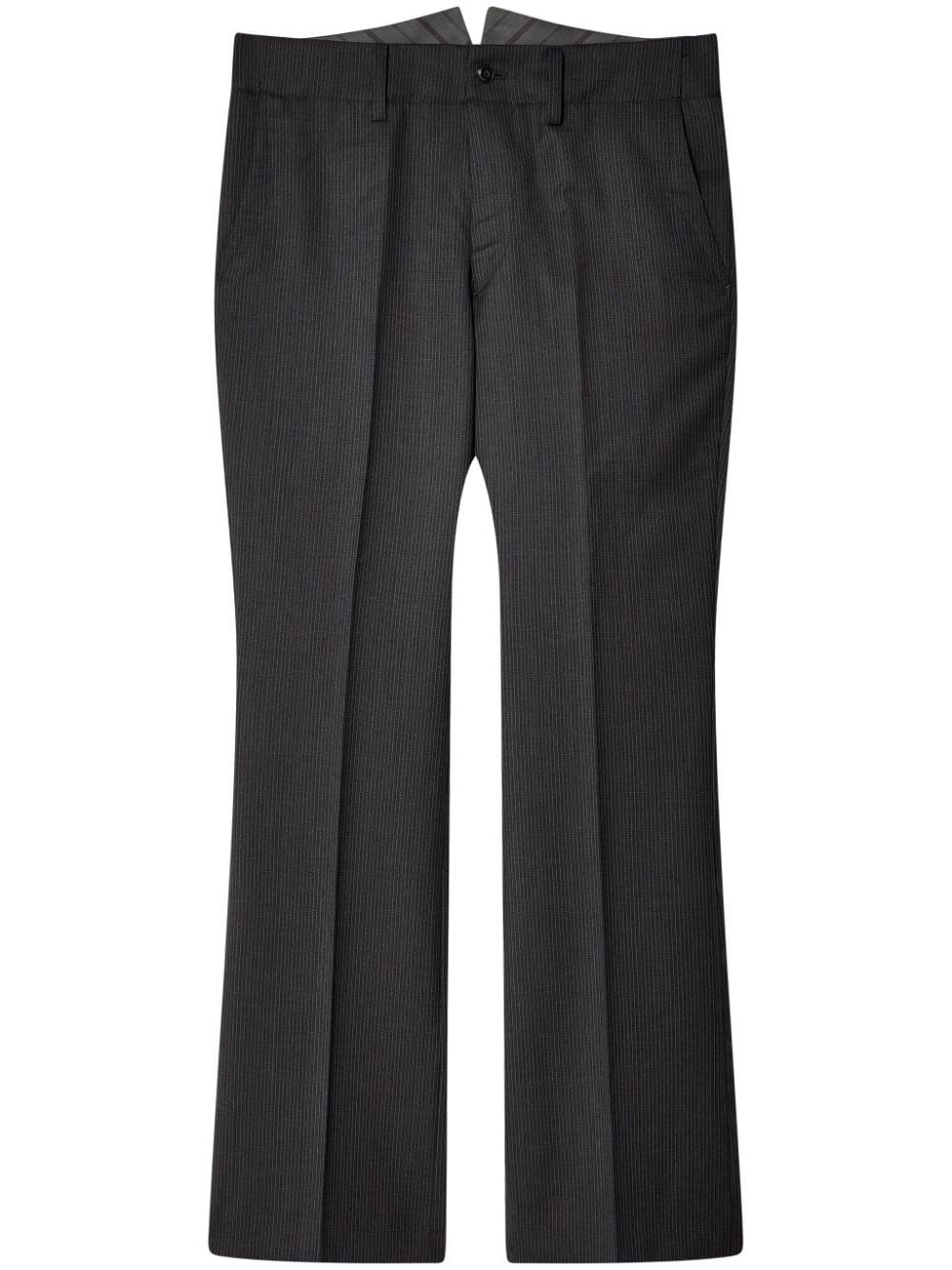 wool flared trousers - 1