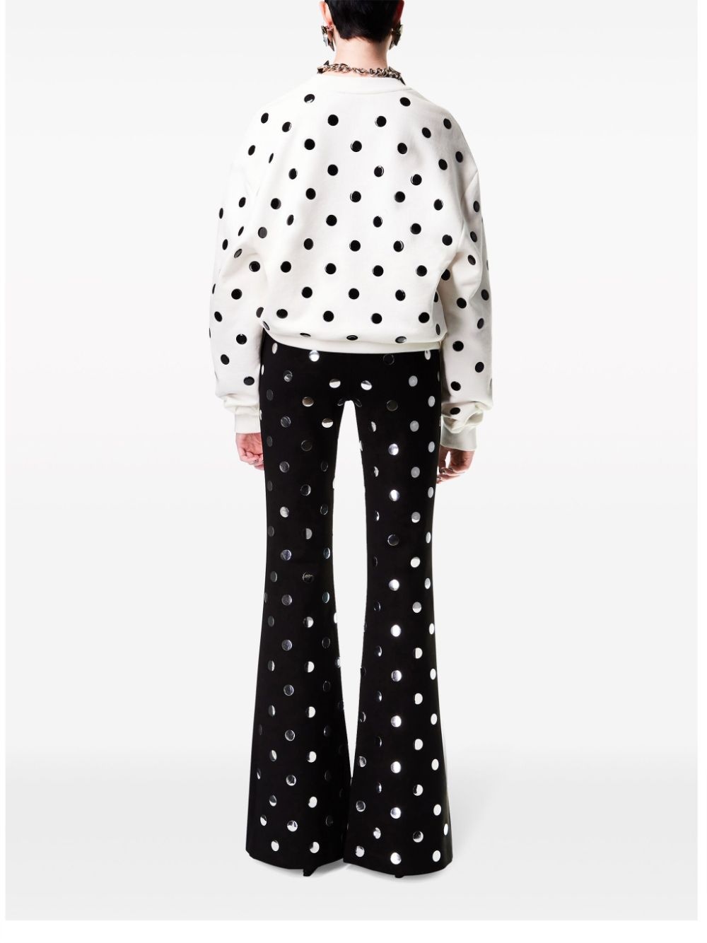 polka-dot cotton sweatshirt - 4