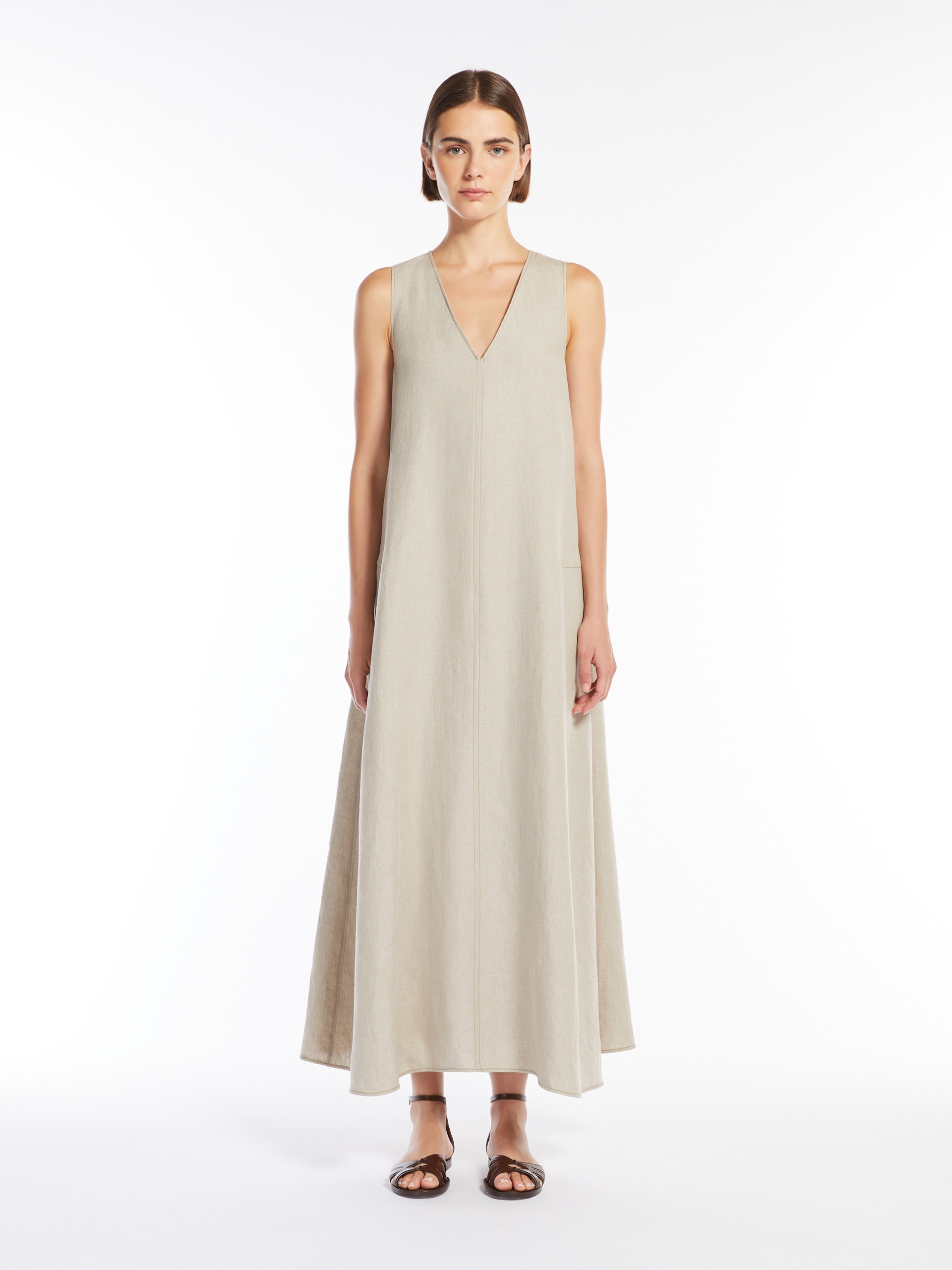 SIMEONE Flared linen dress - 3