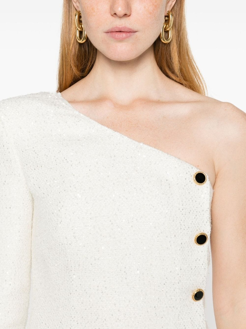 sequined one-sleeve mini dress 5