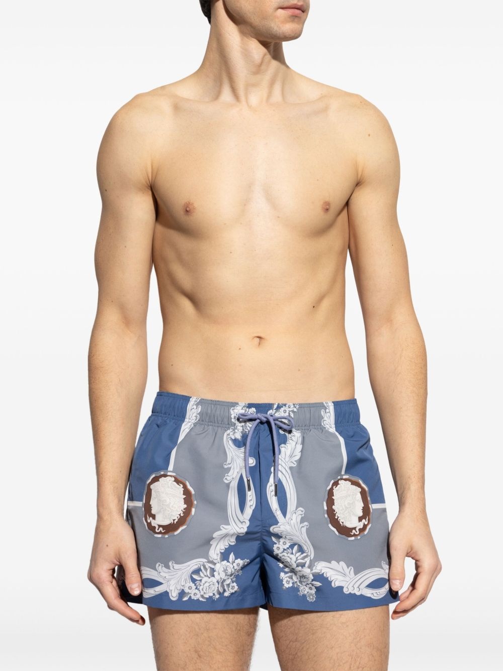 Barocco-print swim shorts - 2