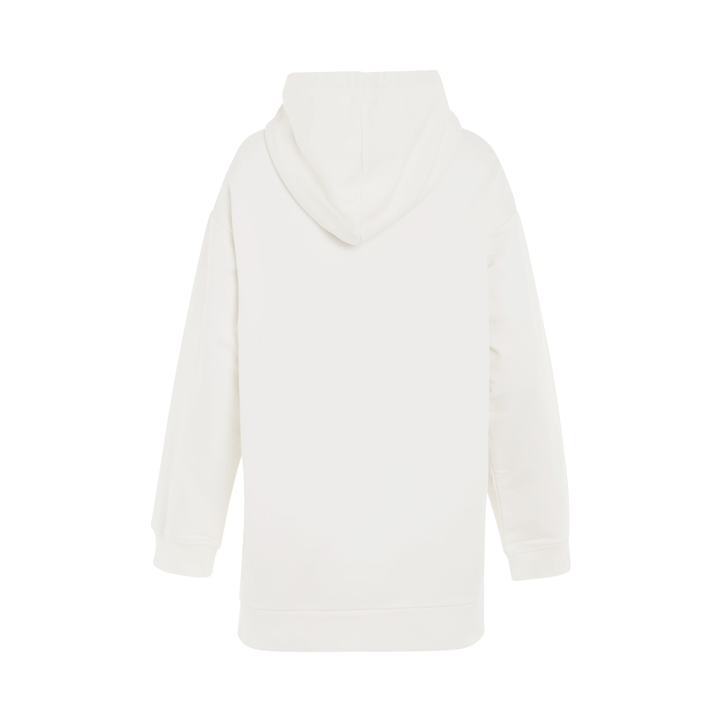 Logo Printed Hoodie in White - 4