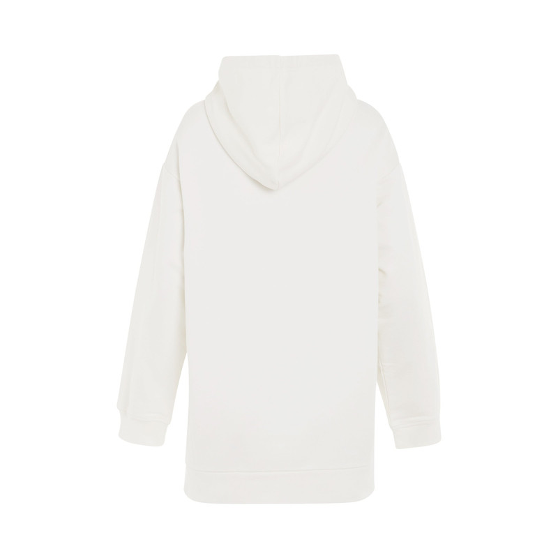 Marni Logo Printed Hoodie in White outlook