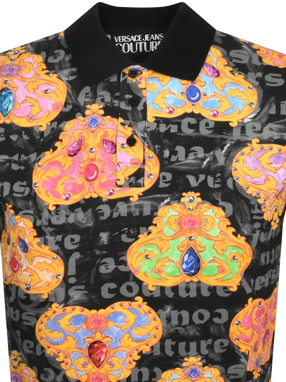 baroque-print polo shirt - 3