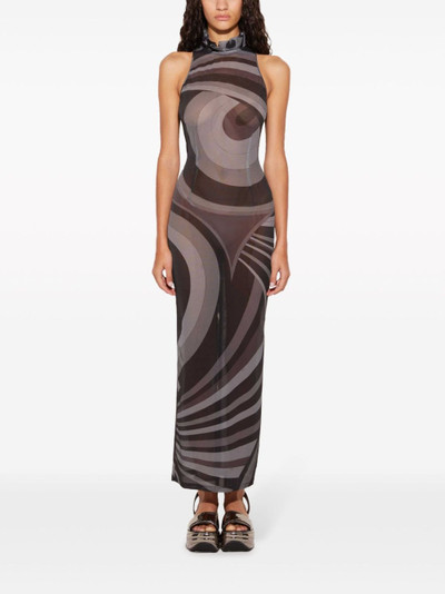 PUCCI Onde-print semi-sheer dress outlook