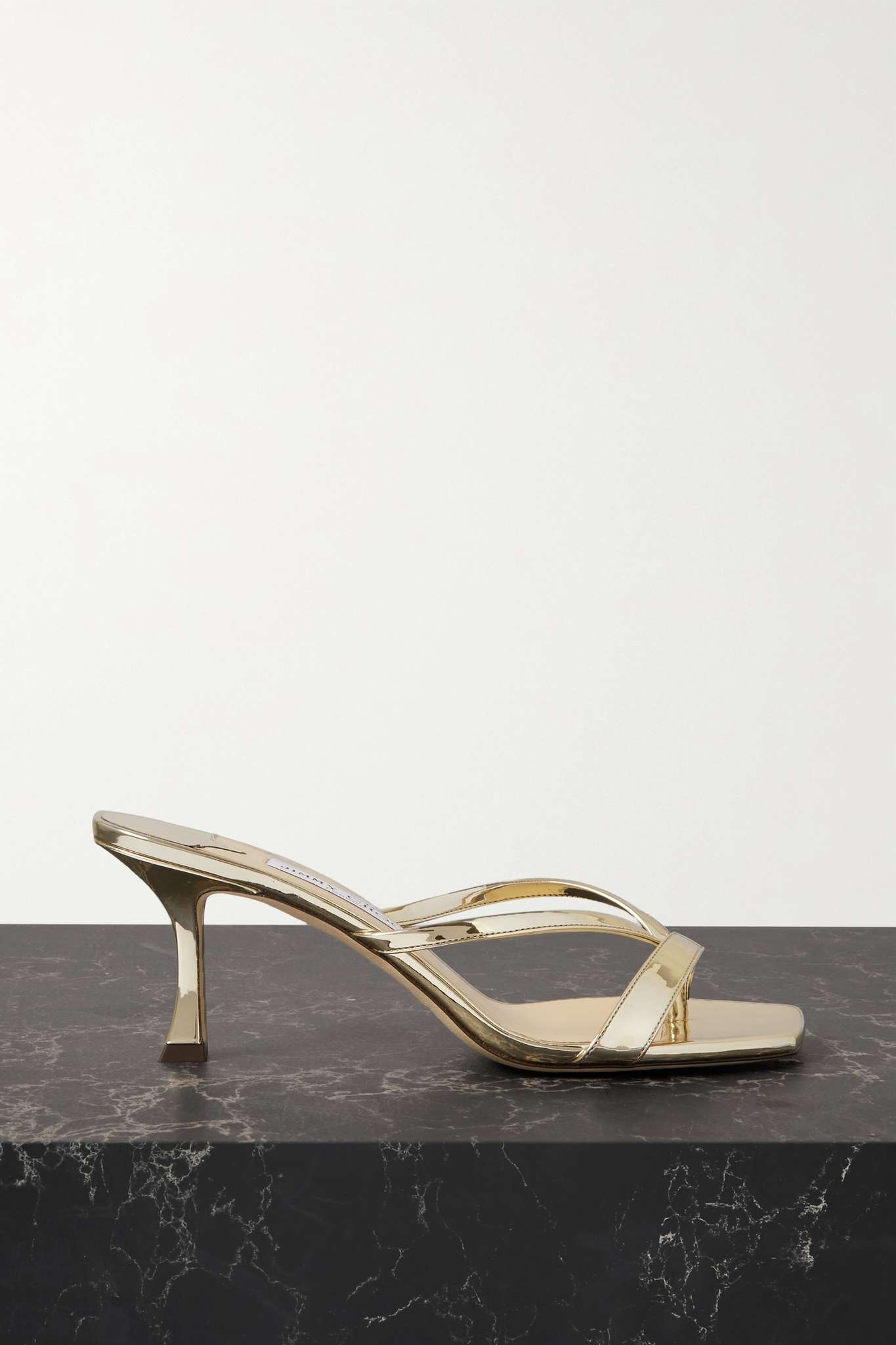 Maelie 70 mirrored-leather sandals - 1