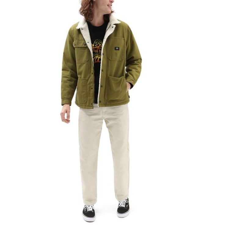 Men's Vans Casual Cargo lapel Jacket Green VN0A5KLKYXV - 3
