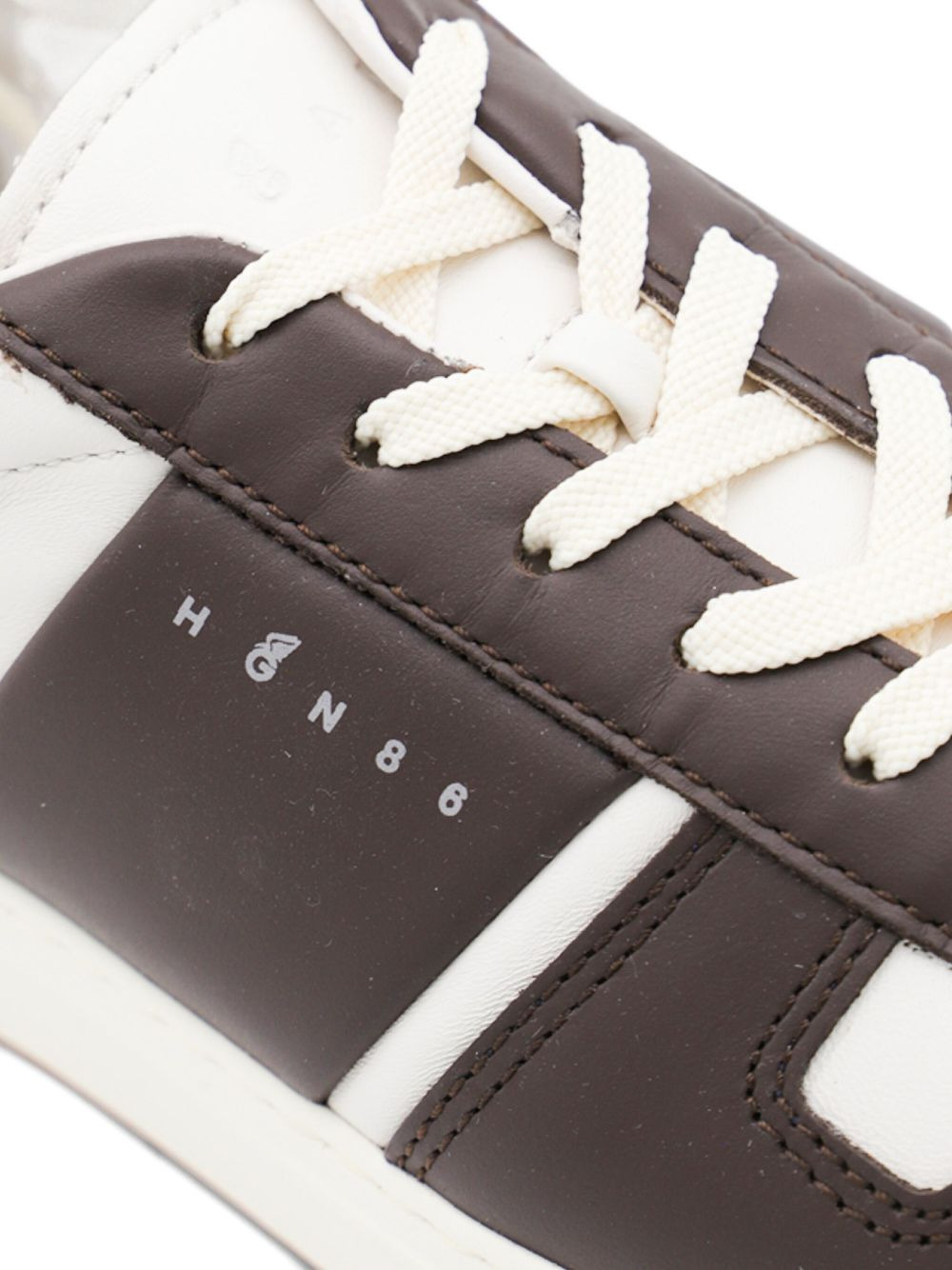leather panelled low-top sneakers - 3