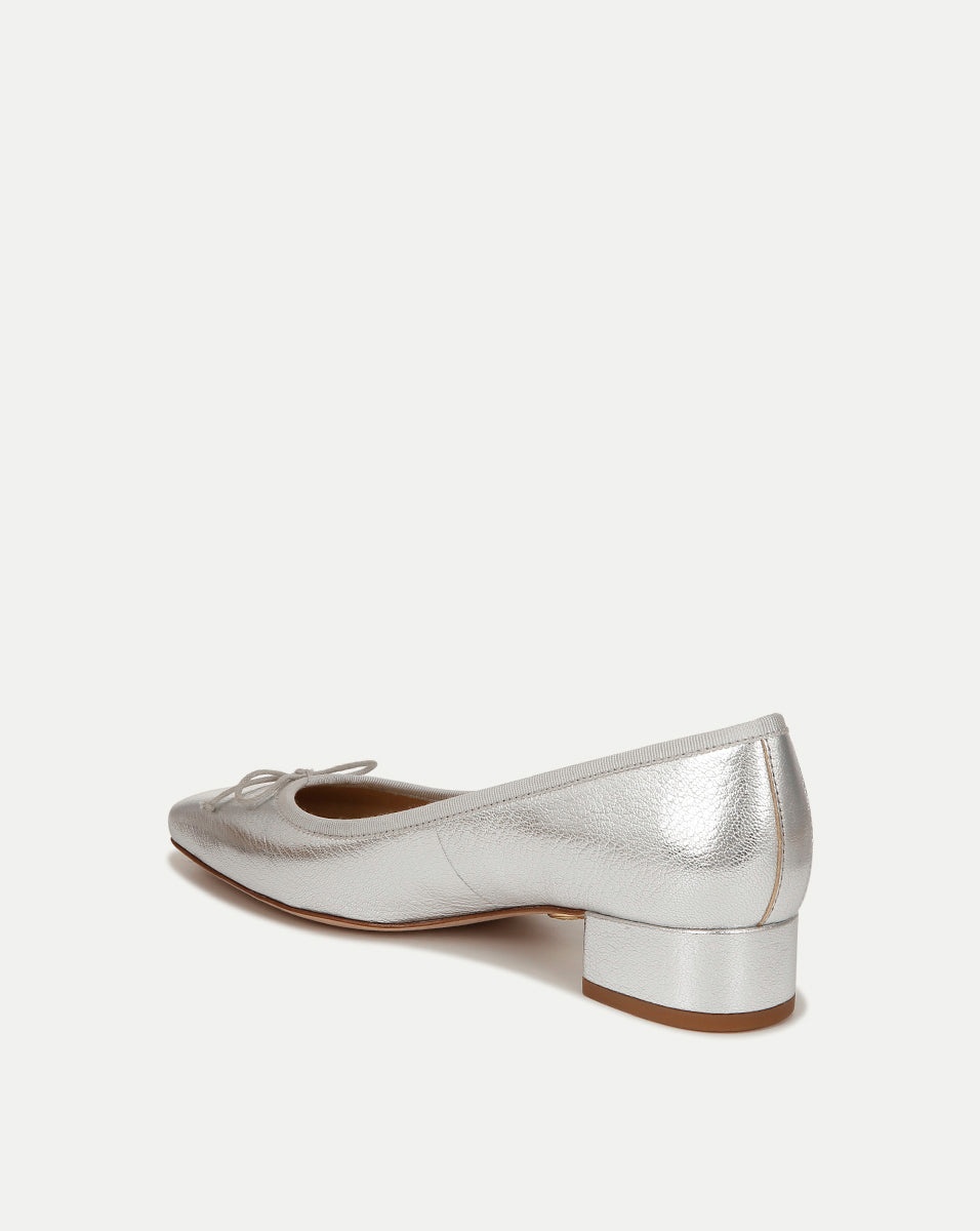 CECILE METALLIC LEATHER BALLET PUMP - 4