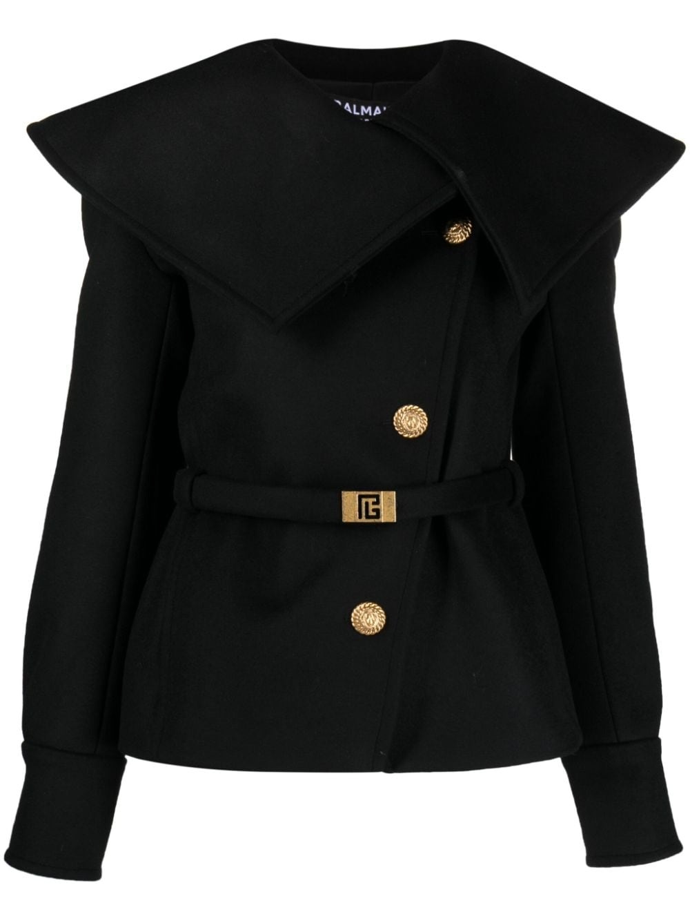 belted virgin wool jacket - 1