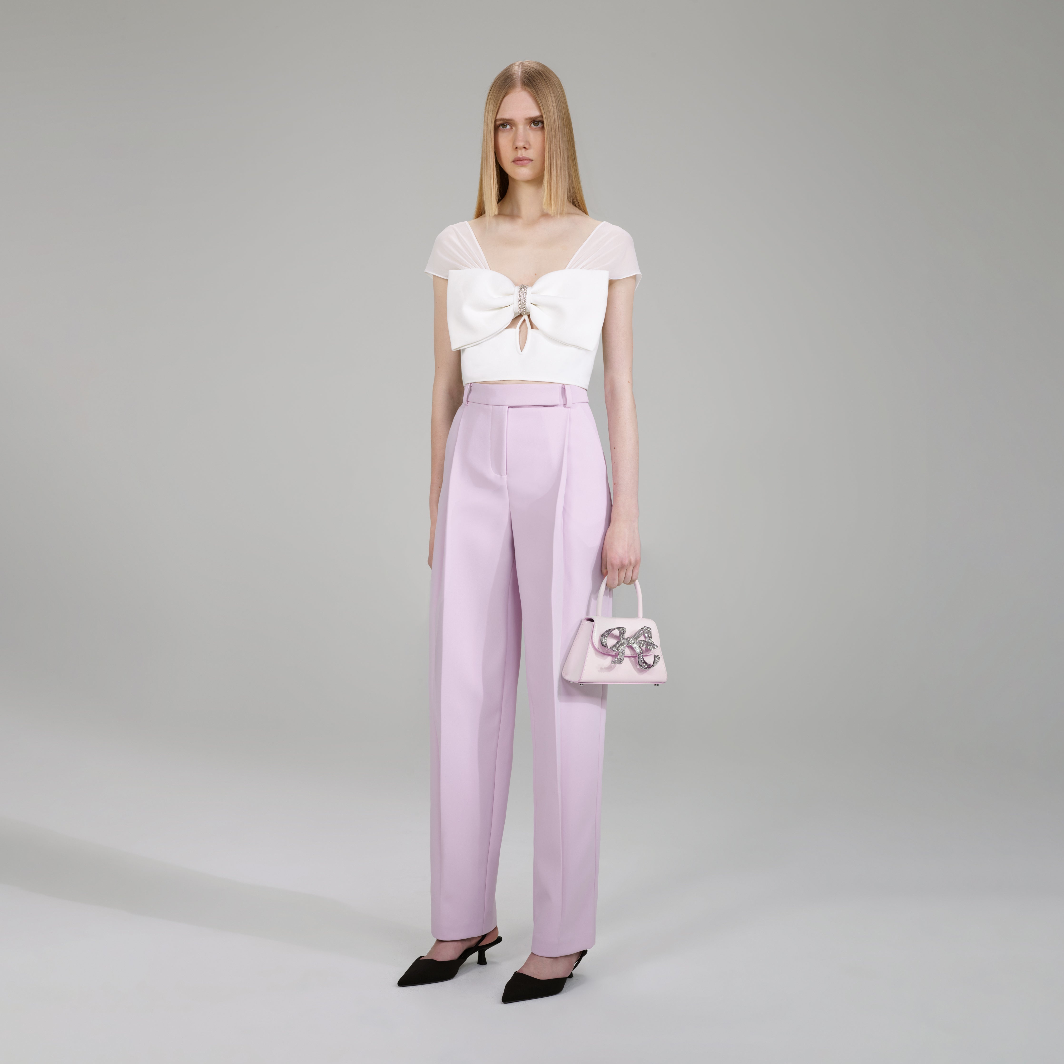 Pink Crepe Trousers - 2