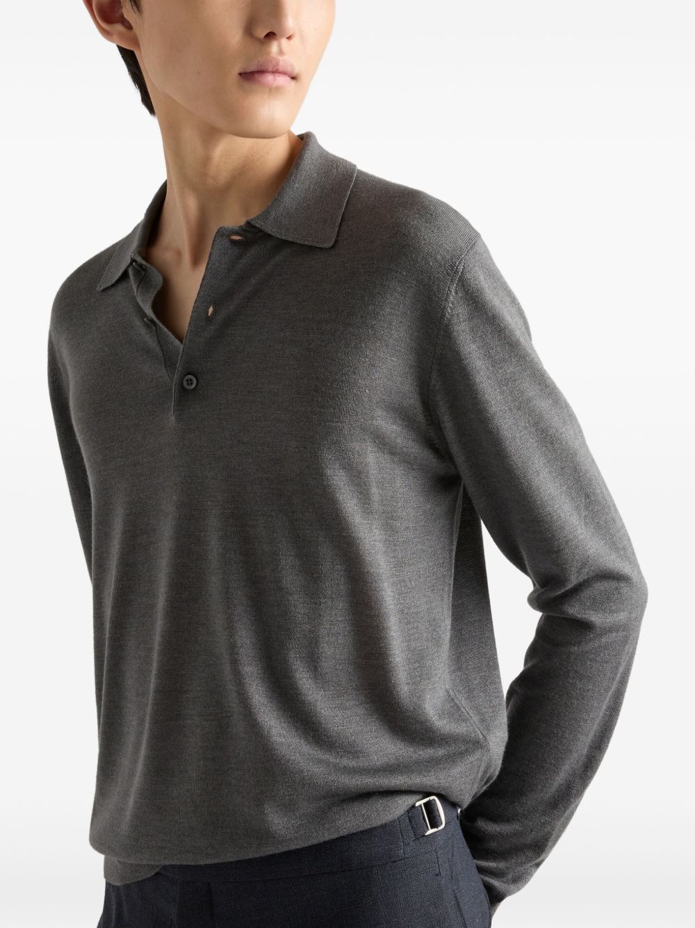 cashmere-blend polo shirt - 4