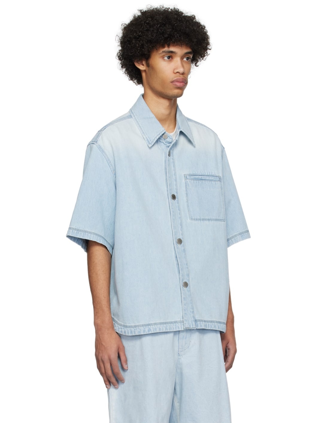 Blue Hardware Denim Shirt - 2