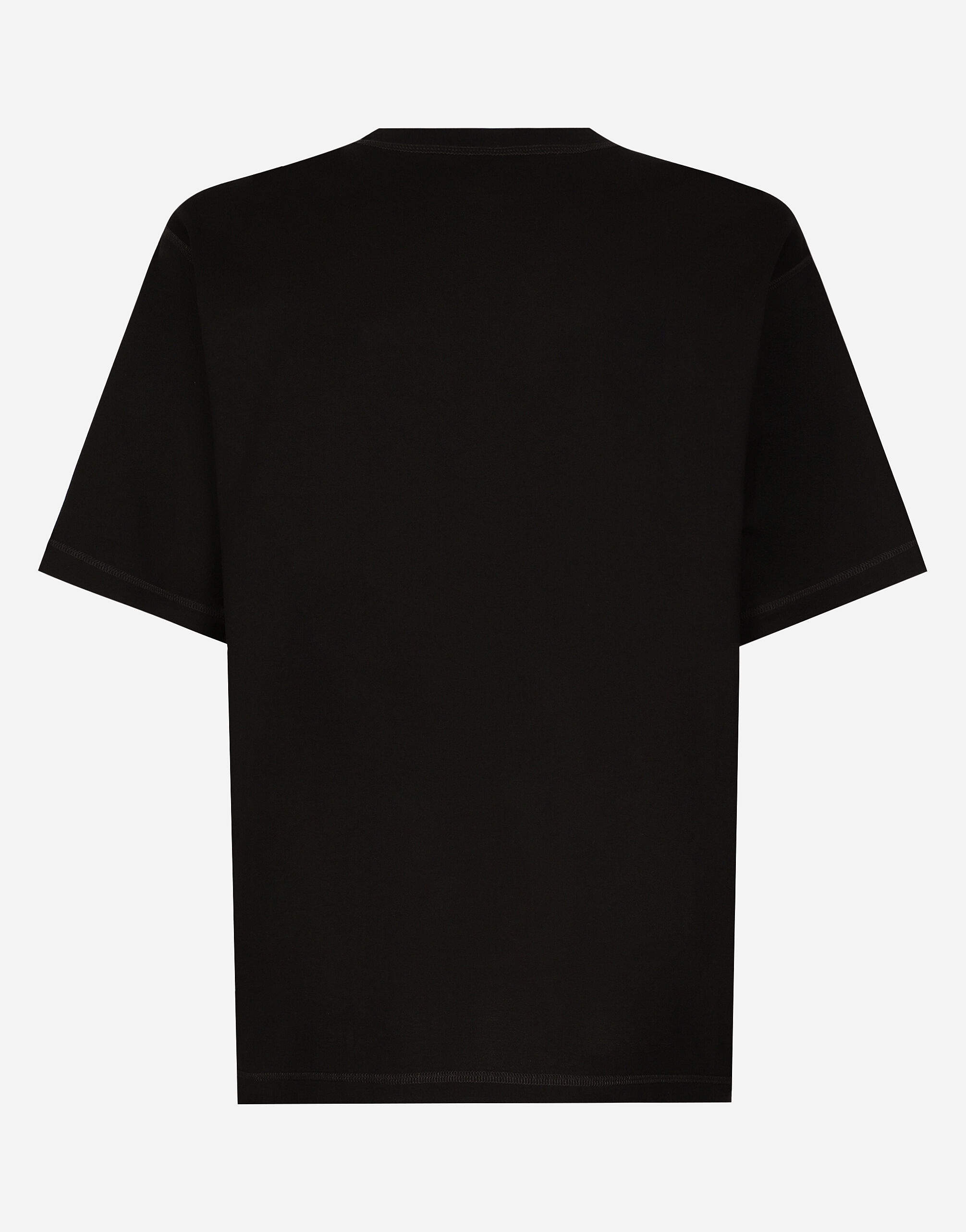 Cotton T-shirt with logo embroidery - 2