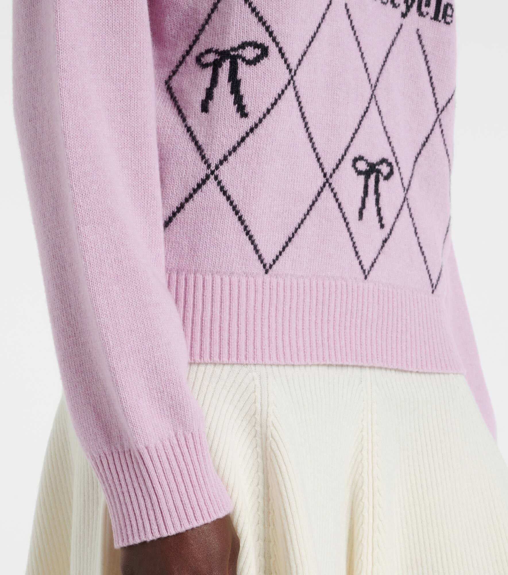 Logo intarsia wool-blend sweater - 5